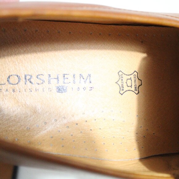 Florsheim Loafers SZ 12D Men's Tan Leather w/ Rubber Sole - Picture 7 of 14